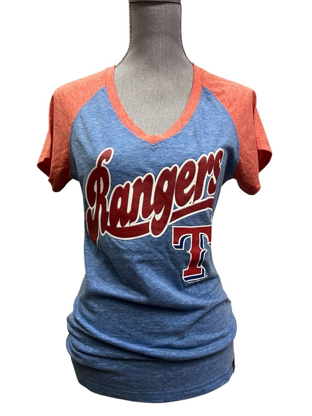 5th & Ocean Blue and Red Texas Rangers Baseball Tee